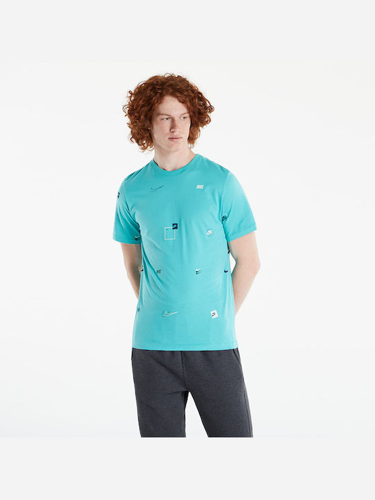 Nike Men's Sports T-Shirt Stamped Turquoise