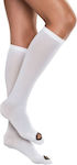 Sigvaris Thrombo-X Open Toe Graduated Compression Calf High Socks Normal 18 mmHg White