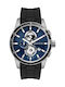 Quantum Men's Watch 45mm Chronograph Battery with Black Rubber Strap
