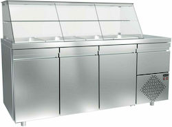 Dominox Ανοξείδωτο Ψυγείο Πάγκος Σαλάτας με 3 Πόρτες, Συρτάρι και Ψυκτικό Μηχάνημα 0/+8°C Π180xΒ70xΥ130cm Dominox Ανοξείδωτο Ψυγείο Πάγκος Σαλάτας με 3 Πόρτες, Συρτάρι και Ψυκτικό Μηχάνημα 0/+8°C Π180xΒ70xΥ130cm