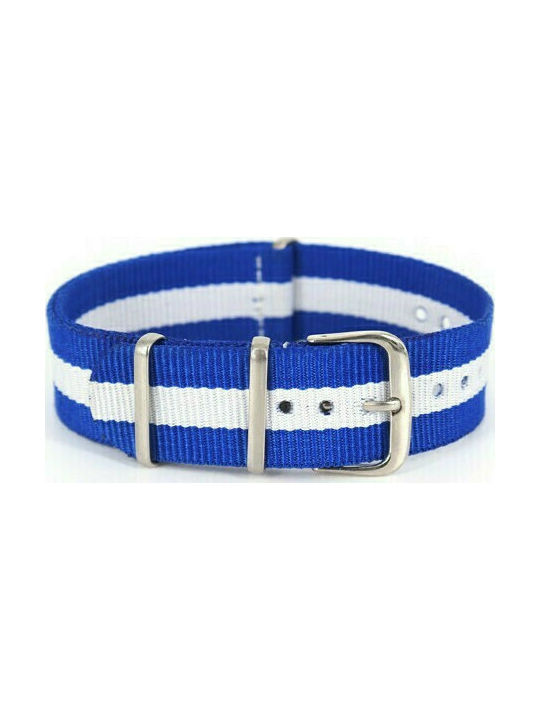 Fabric Strap Nato Blue/White 20mm