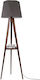 Tripod Hex Stehleuchte H165xB44cm. mit Fassung für Lampe E27 Gray