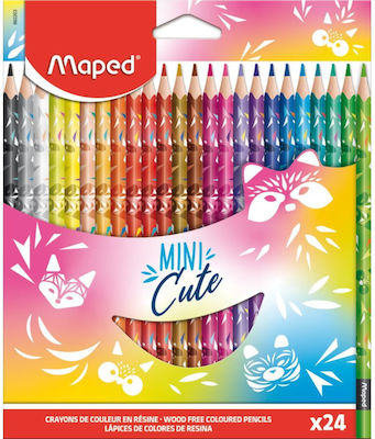 Maped Mini Cute Σετ Ξυλομπογιές Mini 24τμχ