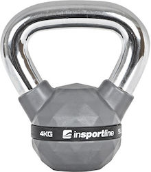 inSPORTline Kettlebell από Λάστιχο 4kg Ασημί