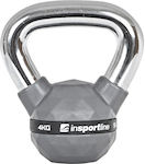 inSPORTline Silver Rubber Kettlebell 4kg