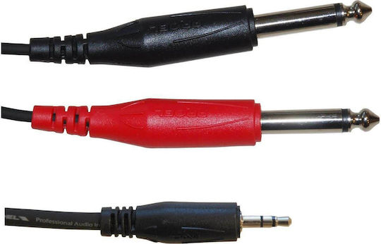 Proel Cable 2x 6.3mm male - 3.5mm male 1.8m (H40PR15677)