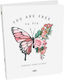 Next Clipboard with 2 Rings 4/32 Multicolour Butterfly 1pcs