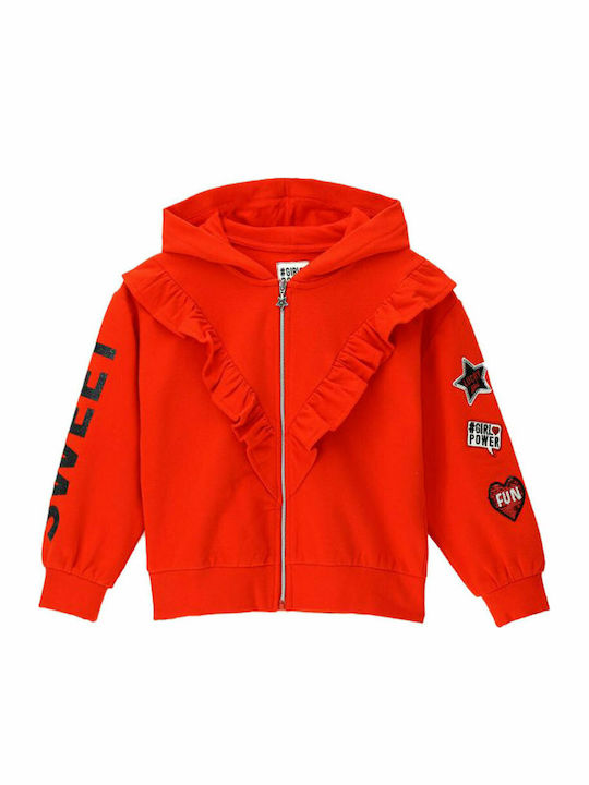 Kinder-Sweatshirt Strickjacke mit Kapuze Rote DBA3571F1