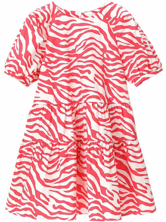 Kinderkleid Kurzärmelig Tierdruck Rosa