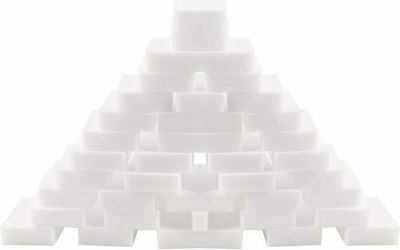 Sponge Eraser for Wall Pool Shoes Kitchen White 10 x 7 x 3 cm (Pack of 50)