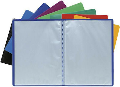 Exacompta Clipboard Flexible with 40 plastic sleeves Slides for Paper A4 (Μiscellaneous colours) 1pcs