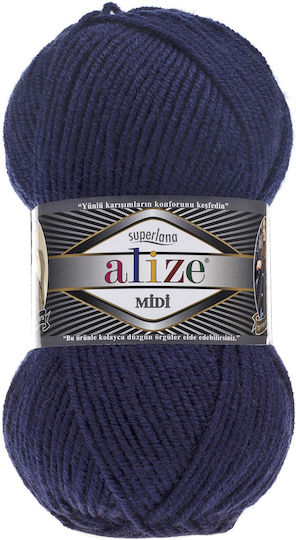 Alize Superlana Midi Synthetisches Material 58 Navy Herstellerfarbe 170m 100g