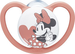 Nuk Space Mickey & Minnie Orthodontischer Schnuller Silikon mit Etui Minnie - Rosa für 18-36 Monate Nuk Space Mickey & Minnie Orthodontischer Schnuller Silikon mit Etui Minnie - Rosa für 18-36 Monate