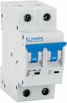 Elmark 2-Poles Automatic Circuit Breaker 20A 41620C