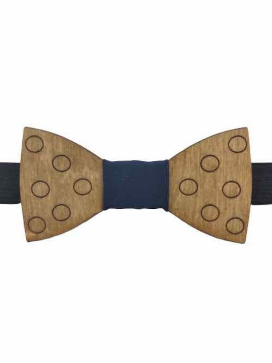 Men's Wooden Bow Tie Grammik Edition Walnut Bow Tie Blue Bonjour Bebe "0001"