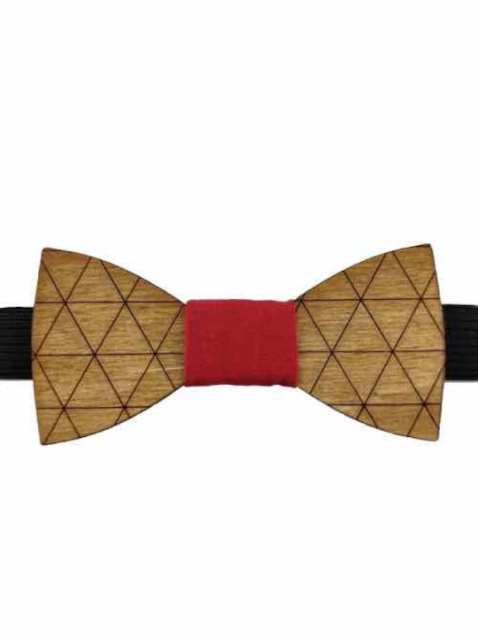 Men's Wooden Bow Tie Grammik Edition Walnut Bow Tie Red Bonjour Bebe "0020"