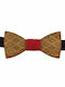 Men's Wooden Bow Tie Grammik Edition Wooden Bow Tie Walnut Bow Tie Red Bonjour Bebe "0021"