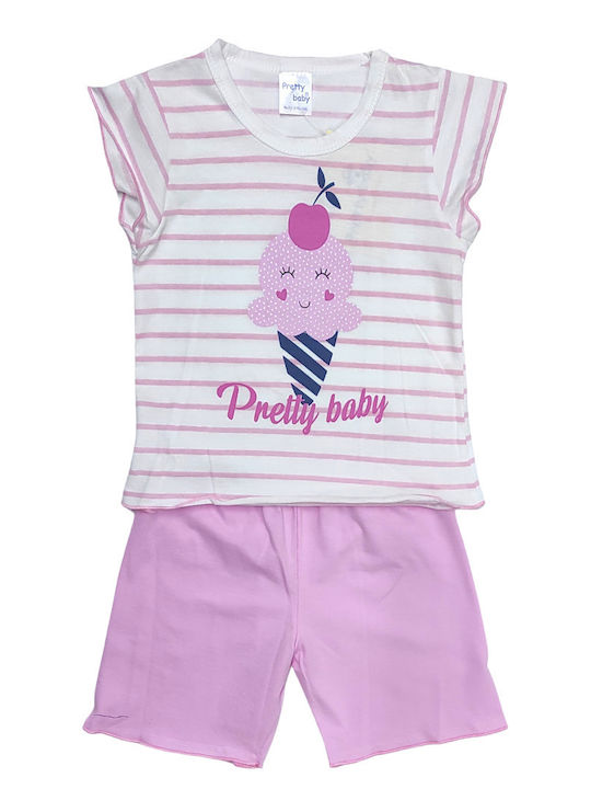 Pretty Baby Kids Pyjamas Summer Pink