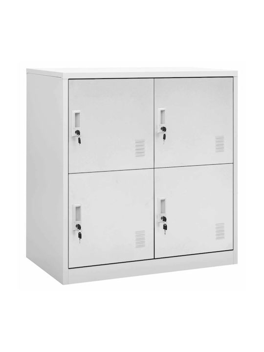 Metallischer Schließfach mit Verriegelungsfunktion mit 4 Außenschränke Grau Offen 90x45x92,5cm