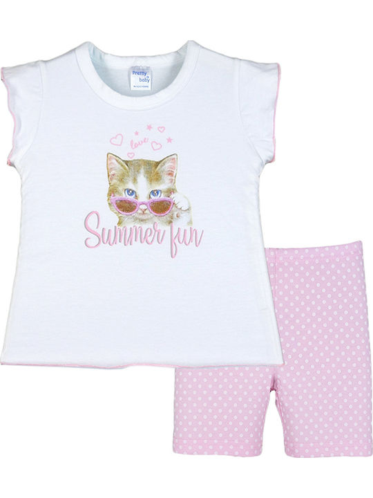 Pretty Baby Kids' Pajamas Summer White