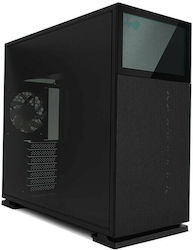 In Win N127 Gaming Midi Tower Computer Case with Window Panel and RGB Lighting Black