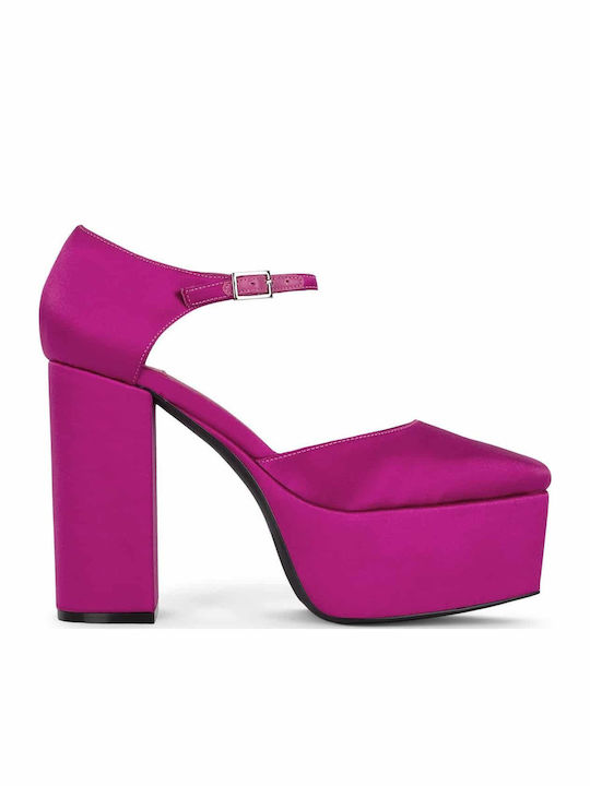 Jeffrey Campbell Ovr-N-Out Γόβες με Λουράκι & Χοντρό Ψηλό Τακούνι Ροζ Jeffrey Campbell Ovr-N-Out Γόβες με Λουράκι & Χοντρό Ψηλό Τακούνι Ροζ