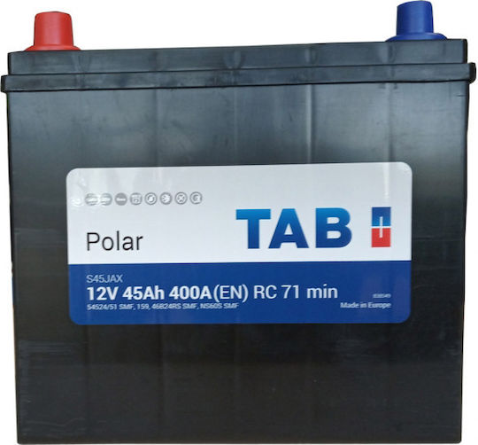 TAB Car Battery Polar SMF with 45Ah Capacity and 360A CCA