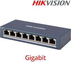 Hikvision DS-3E0508-E(B) Unverwaltet L2 Switch mit 8 Ports Gigabit (1Gbps) Ethernet