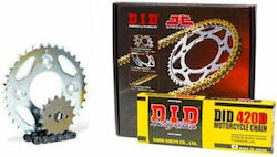 DID Chain & Sprocket Kit (14-42-420) for Kawasaki ZX 130