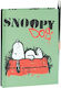 Back Me Up Snoopy Carnet A6 Cu dungi cu Suport pentru Stilou Multicolor
