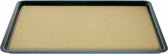 Evivak Plastic Dreptunghiular Tavă de Servire Antiderapant cu Fildeș în Culoare Negru 40.5x29.5cm 407809 1buc