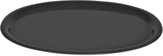 Evivak Plastic Oval Serving Tray in Black Color 29.5x21cm 407401 1pcs
