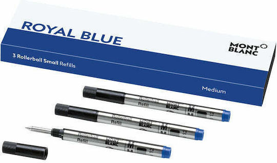 MontBlanc 3 Replacement Inks for Pen Medium Blue