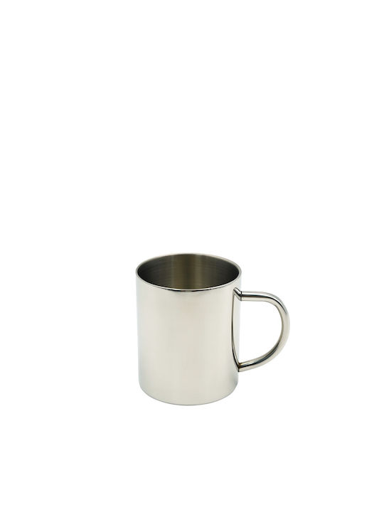 Tasse Metallisch Silber 300ml 1Stück