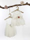Lollipop Celebrations White Baptism Clothing Set with Top , Skirt & Hair Accessories made of Tulle 3pcs
