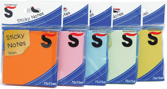 Skag Sticky Note Pads in Cube 100 Sheets Orange 7.5x7.5pcs