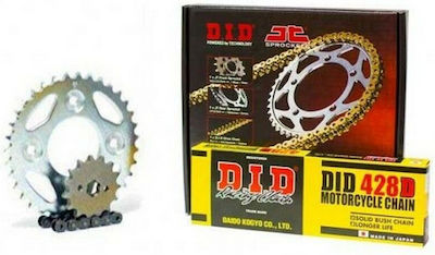 DID Chain & Sprocket Kit (15-37-428) for Yamaha Crypton 105