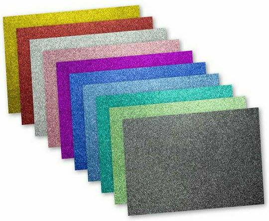 Kangaro Χαρτόνι Glitter No3 10 Φύλλα 300γρ./ τ.μ. 25x35εκ.