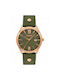 Versus by Versace Watch Battery with Green Leather Strap