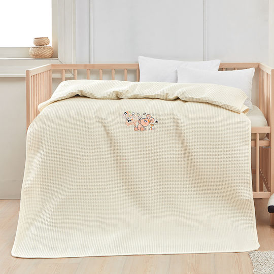 Beauty Home Baby Blanket Nursery Swaddling Blanket Waffle Beige 80x110cm 5306KB-80x110