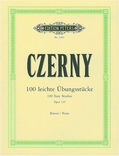 Edition Peters Czerny - 100 Easy Studies Op.139