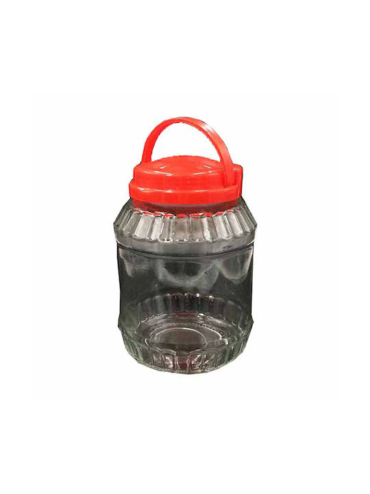 Homestyle Vase Allgemeine Verwendung mit Deckel Glas Transparent 3350ml