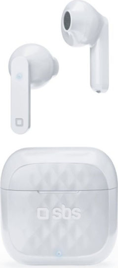 SBS Air Free Earbud Bluetooth Handsfree Ακουστικά με Θήκη Φόρτισης Λευκά