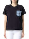 Emporio Armani Damen T-Shirt Marineblau