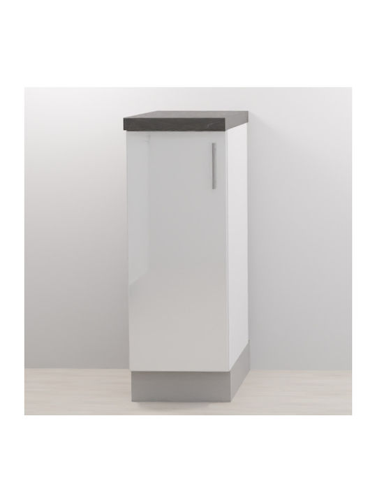 Glamour Floor Cabinet White High Gloss L30xW48x...