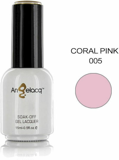 Angelacq Semipermanent Lac de Unghii 005 Coral Pink 15ml 1buc