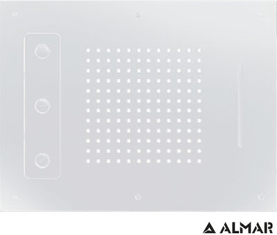 Almar Spin Temptation Rechteckig Duschkopf 63x48cm White Matt