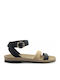 Kendal Sandale Casual Damă Anatomici Din Piele Negre