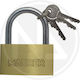 Maurer Padlock Brass with Key 60mm 1pcs