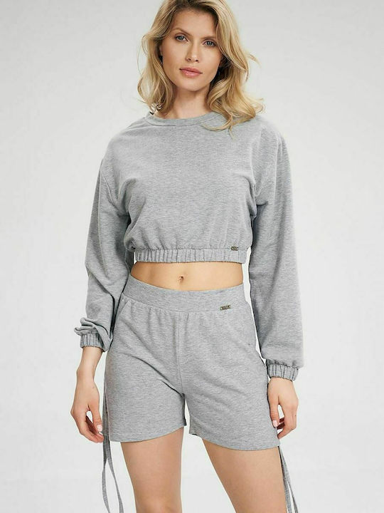 Figl Women's Cropped Sweatshirt Gray